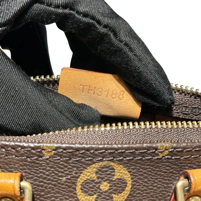 Used LOUIS VUITTON Monogram Speedy Nano Cross Body Bag Brown GHW-7