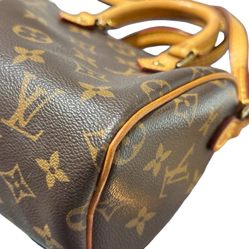 Used LOUIS VUITTON Monogram Speedy Nano Cross Body Bag Brown GHW-9