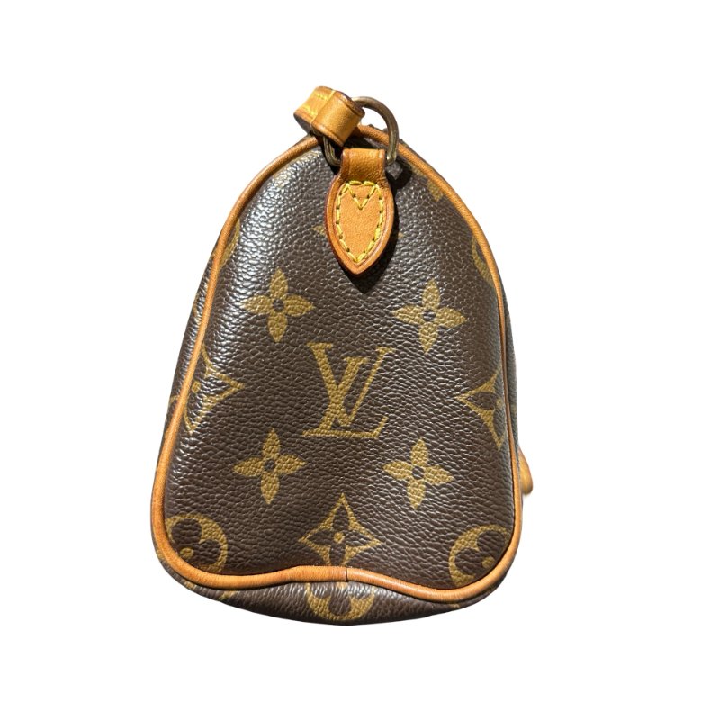 Used LOUIS VUITTON Monogram Speedy Nano Cross Body Bag Brown GHW-12