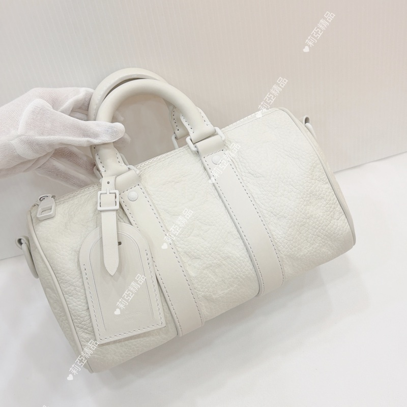 莉亞精品♡ LV keepall 25白 二手美包-2