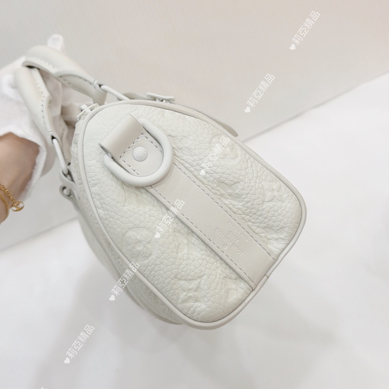 莉亞精品♡ LV keepall 25白 二手美包-5
