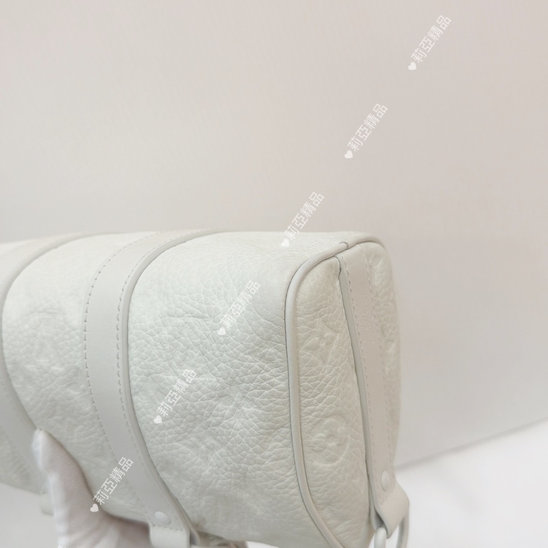 莉亞精品♡ LV keepall 25白 二手美包-11