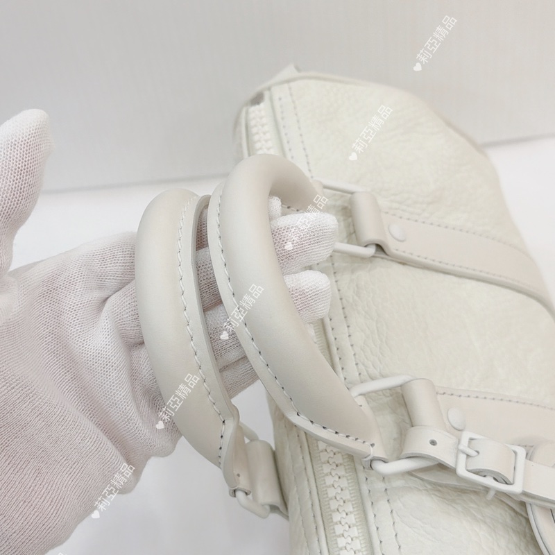 莉亞精品♡ LV keepall 25白 二手美包-12