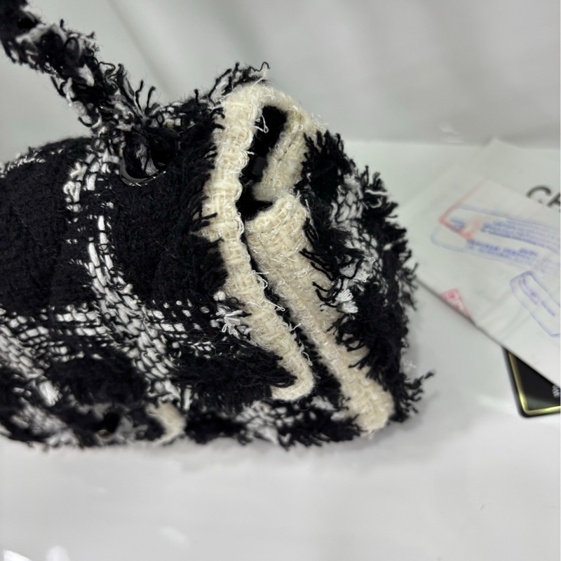 CHANEL/香奈兒 CF限量款 大mini 斜紋軟呢千鳥格毛呢cf 30開 尺寸：21*6.5*12cm 配件：小票 身份卡-2