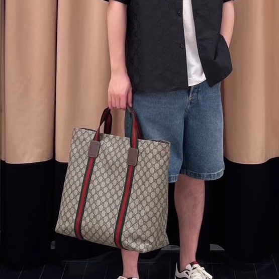 莉亞精品♡Gucci 購物托特包 老花 二手美包-1