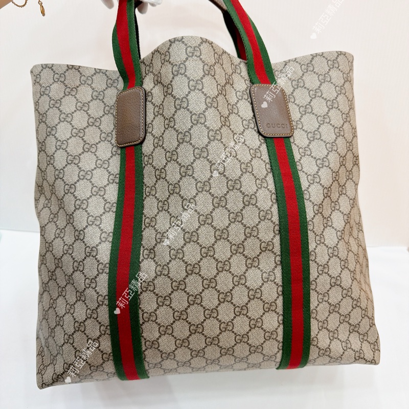 莉亞精品♡Gucci 購物托特包 老花 二手美包-2