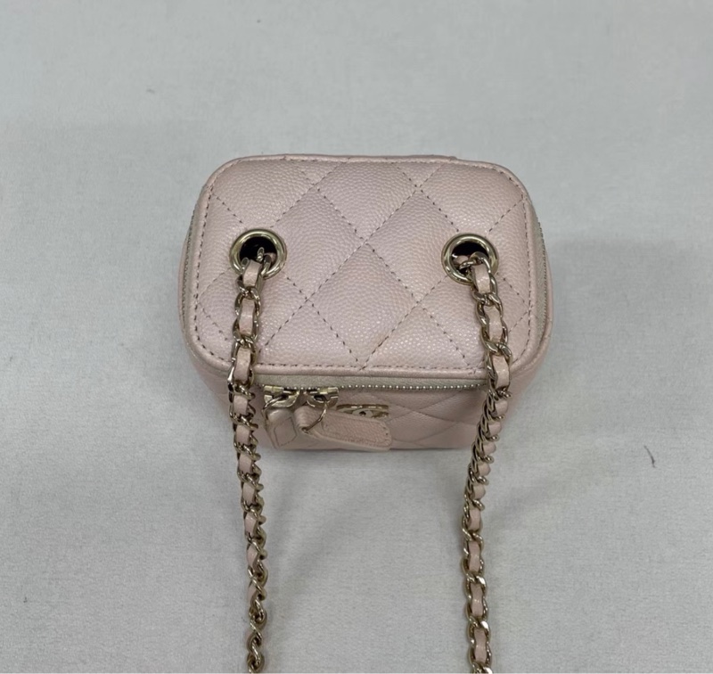 【91新 ✨ 全網最低價！】Chanel香奈兒 櫻花粉 金扣 小盒子 荔枝牛皮 （下單前先詢問庫存❗️）-4