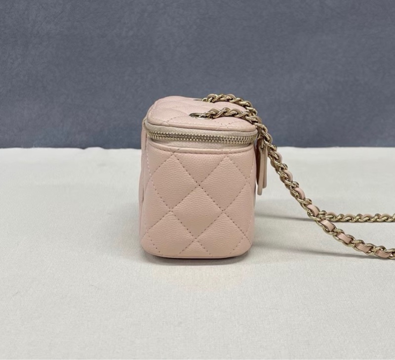 【91新 ✨ 全網最低價！】Chanel香奈兒 櫻花粉 金扣 小盒子 荔枝牛皮 （下單前先詢問庫存❗️）-5