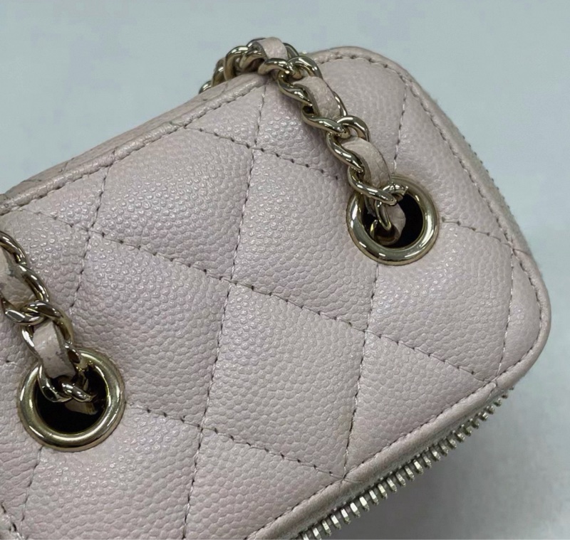 【91新 ✨ 全網最低價！】Chanel香奈兒 櫻花粉 金扣 小盒子 荔枝牛皮 （下單前先詢問庫存❗️）-19