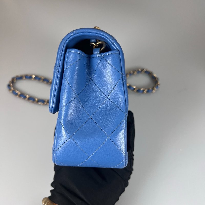 CHANEL CF20羊皮藍 A69900/27開-2