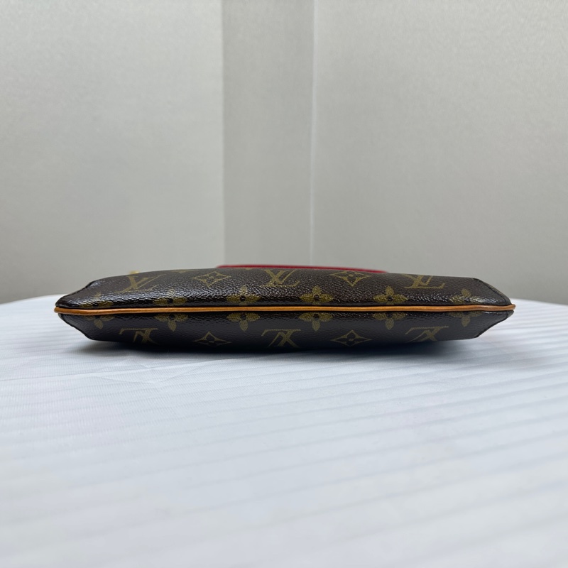 路易威登 /Louis Vuitton LV村上隆聯名 金扣棕色櫻桃圖案蜥蜴皮拼色單肩包26x2x12cm-4