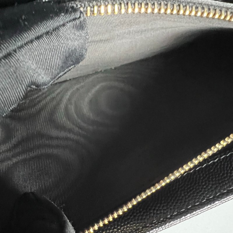 YSL 377828 黑魚子醬WOC 金鍊包 22CM-8