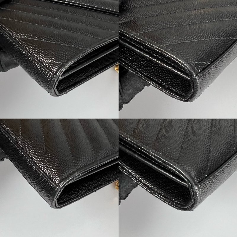 YSL 377828 黑魚子醬WOC 金鍊包 22CM-10