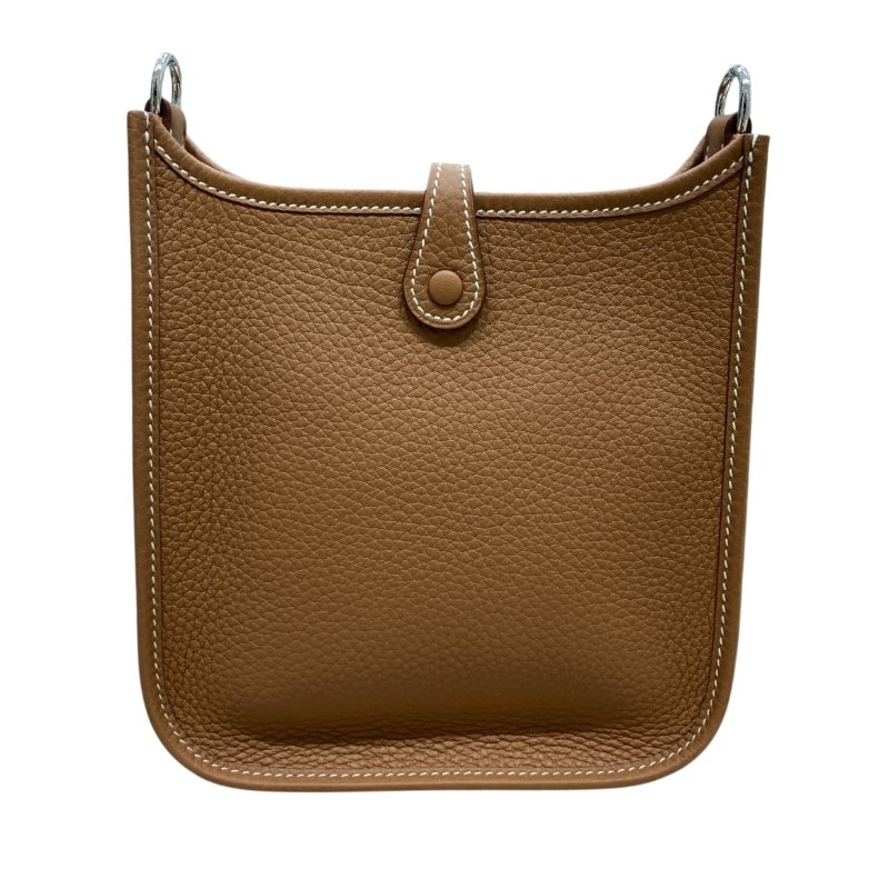 HERMÈS 愛馬仕 K刻 EVELYNE 16 AMAZONE  肩背包 牛皮 金棕色 銀釦-2