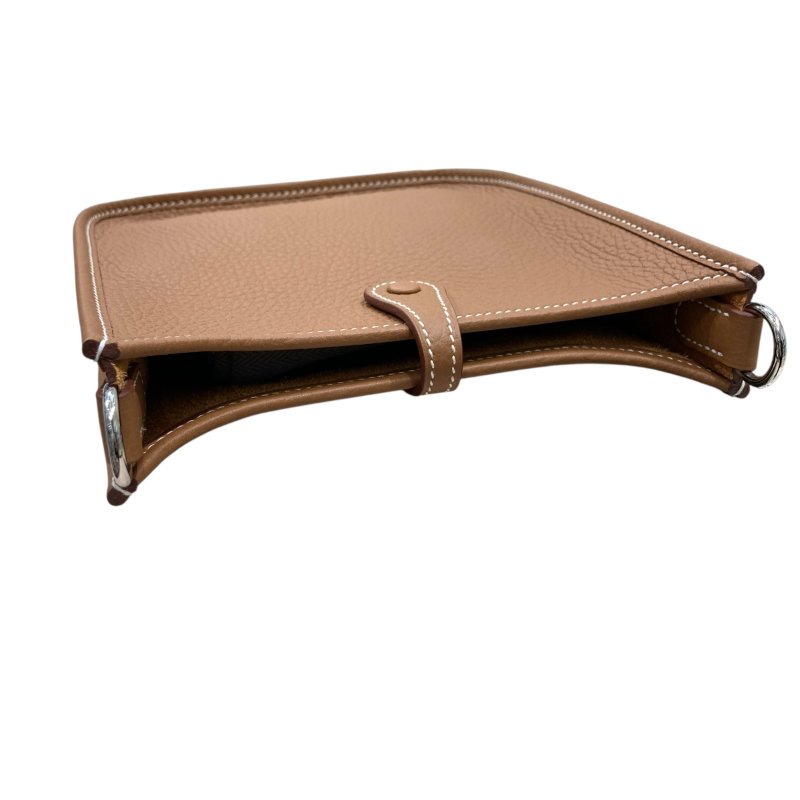 HERMÈS 愛馬仕 K刻 EVELYNE 16 AMAZONE  肩背包 牛皮 金棕色 銀釦-5