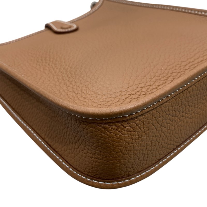 HERMÈS 愛馬仕 K刻 EVELYNE 16 AMAZONE  肩背包 牛皮 金棕色 銀釦-7