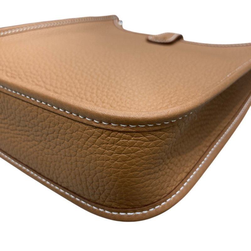 HERMÈS 愛馬仕 K刻 EVELYNE 16 AMAZONE  肩背包 牛皮 金棕色 銀釦-8