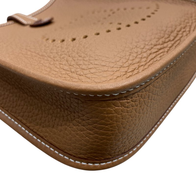 HERMÈS 愛馬仕 K刻 EVELYNE 16 AMAZONE  肩背包 牛皮 金棕色 銀釦-9
