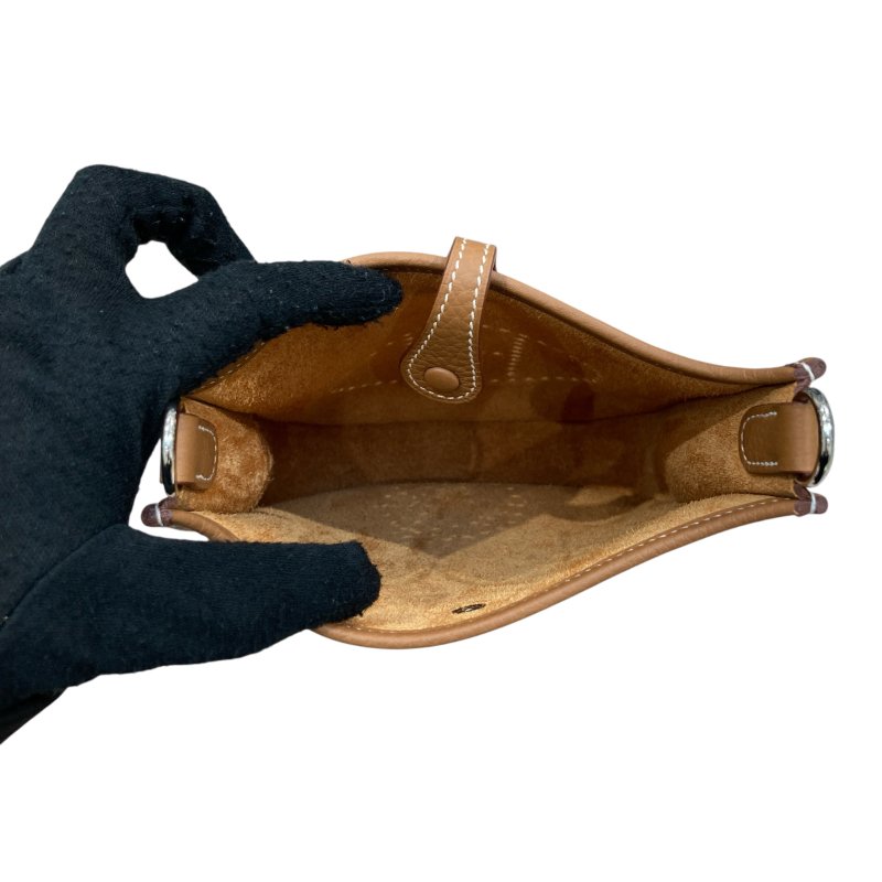 HERMÈS 愛馬仕 K刻 EVELYNE 16 AMAZONE  肩背包 牛皮 金棕色 銀釦-11