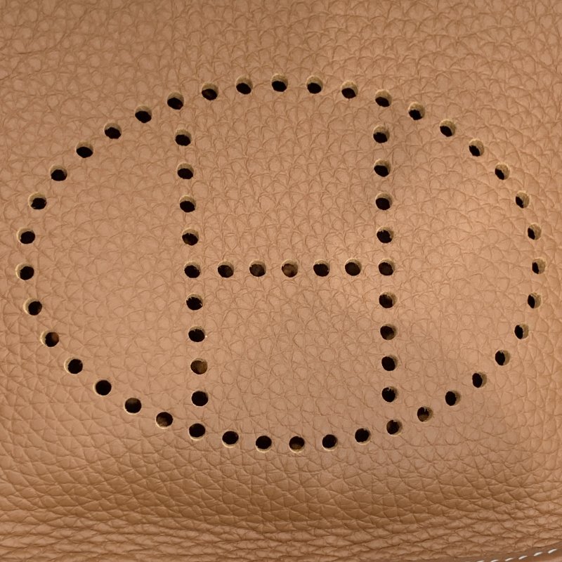 HERMÈS 愛馬仕 K刻 EVELYNE 16 AMAZONE  肩背包 牛皮 金棕色 銀釦-13