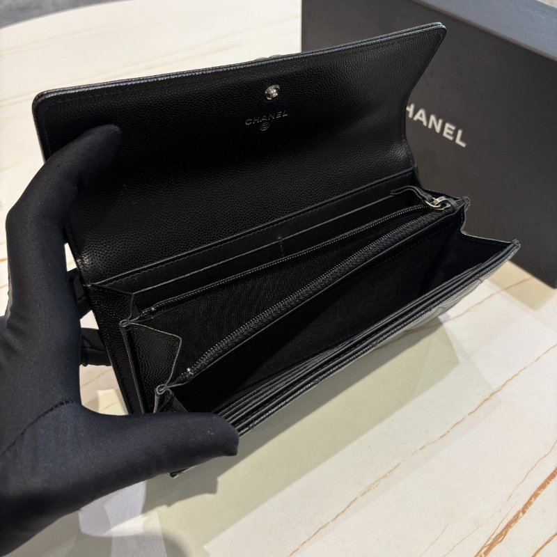 *SHIHNA名牌精品* CHANEL Boy 經典荔枝紋牛皮銀釦長夾 保卡款-5