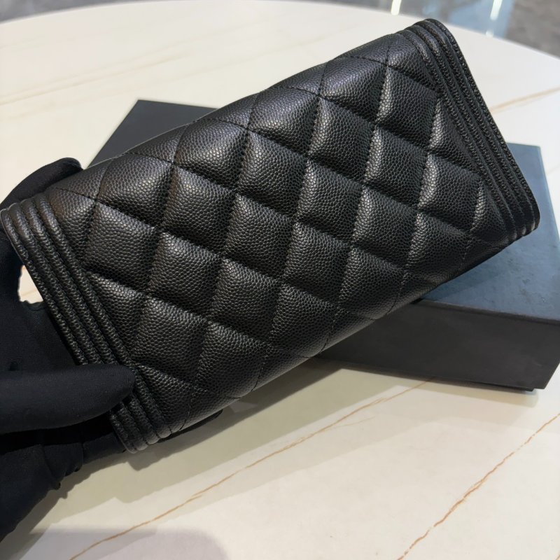 *SHIHNA名牌精品* CHANEL Boy 經典荔枝紋牛皮銀釦長夾 保卡款-6