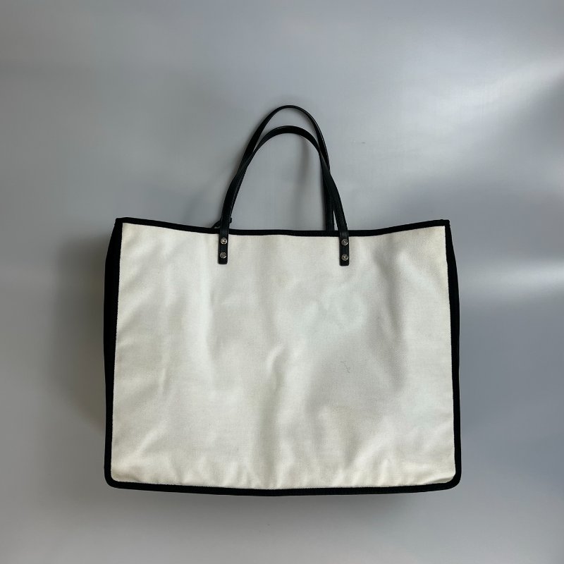 CHANEL 哨子LADIES FIRST帆布白 托特包-1