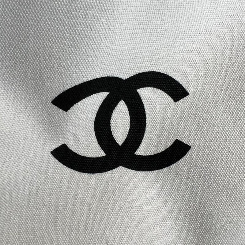 CHANEL 哨子LADIES FIRST帆布白 托特包-10