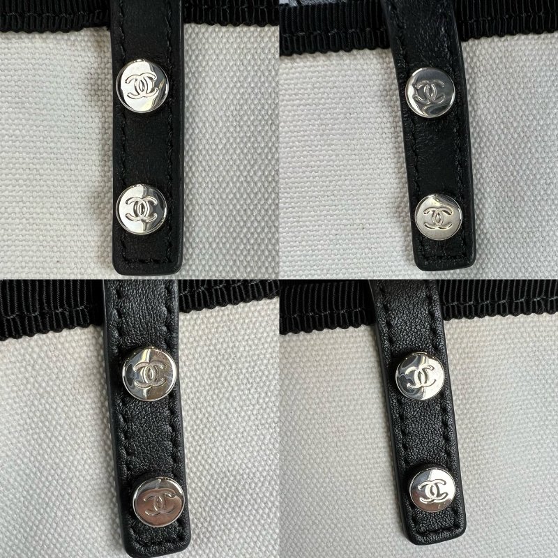 CHANEL 哨子LADIES FIRST帆布白 托特包-13