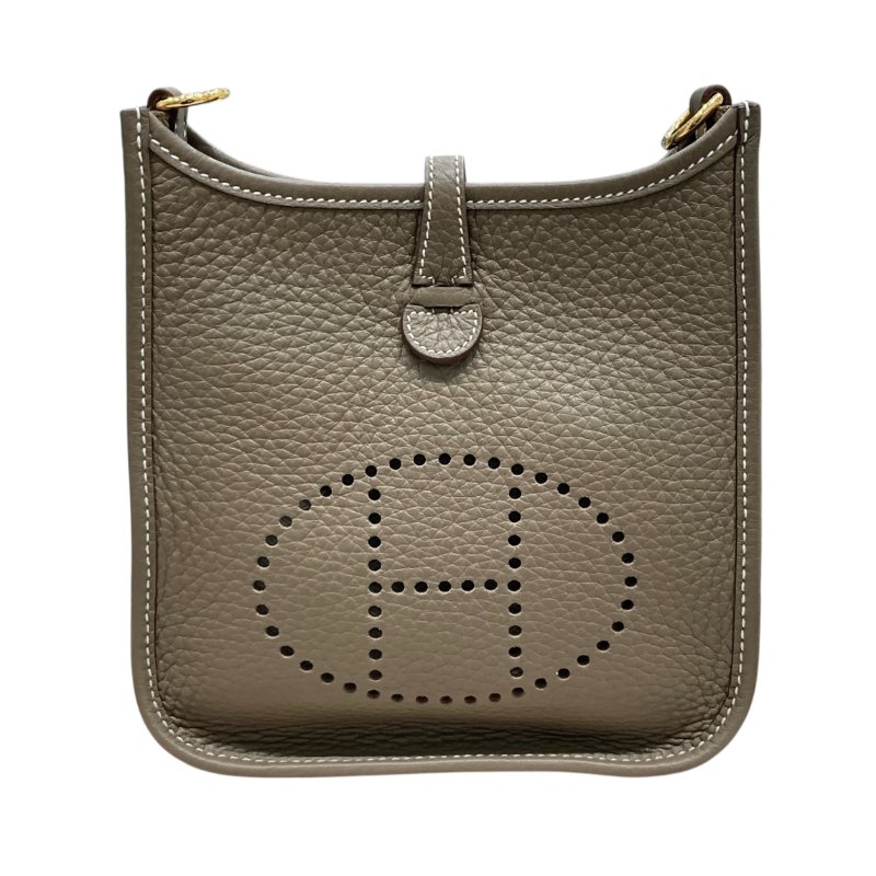 HERMÈS 愛馬仕 W刻 EVELYNE 16 AMAZONE MINI 肩背包 牛皮 大象灰 金釦-1