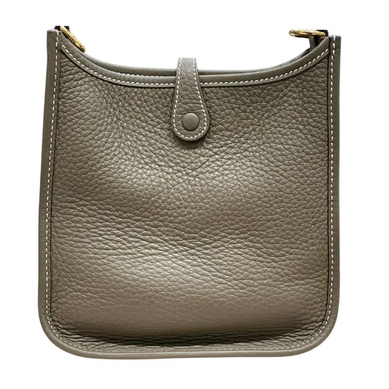HERMÈS 愛馬仕 W刻 EVELYNE 16 AMAZONE MINI 肩背包 牛皮 大象灰 金釦-2