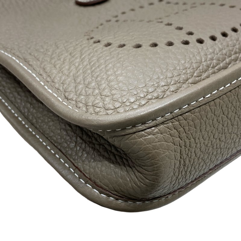 HERMÈS 愛馬仕 W刻 EVELYNE 16 AMAZONE MINI 肩背包 牛皮 大象灰 金釦-7