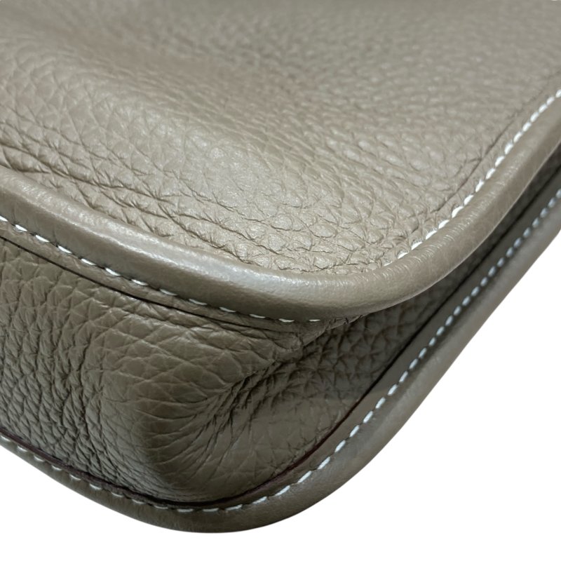 HERMÈS 愛馬仕 W刻 EVELYNE 16 AMAZONE MINI 肩背包 牛皮 大象灰 金釦-10