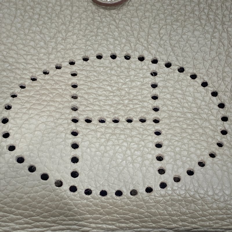 HERMÈS 愛馬仕 W刻 EVELYNE 16 AMAZONE MINI 肩背包 牛皮 大象灰 金釦-14