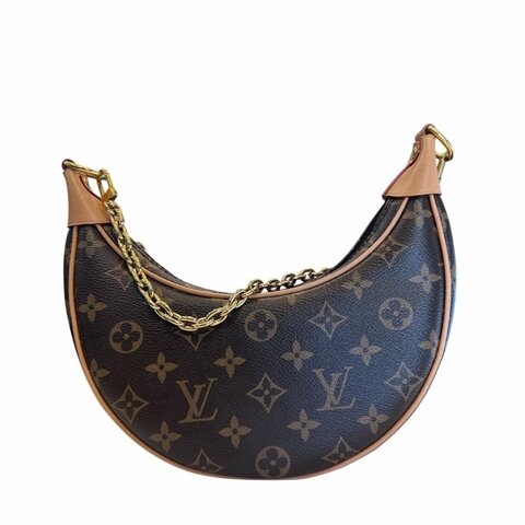 LV字紋月亮斜背包