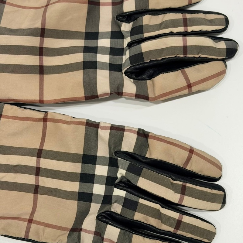 BURBERRY 倫敦 小羊皮經典格紋手套-6
