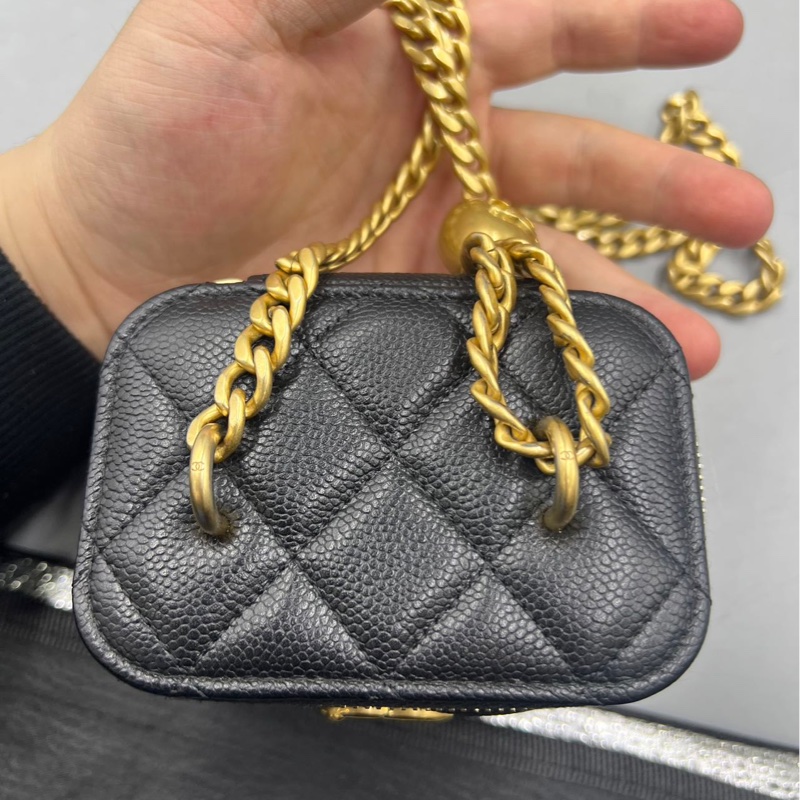 【97新 ✨ 全網最低價！】Chanel香奈兒 黑金 愛心扣 荔枝牛皮 晶片新款（下單前先詢問庫存❗️）-4