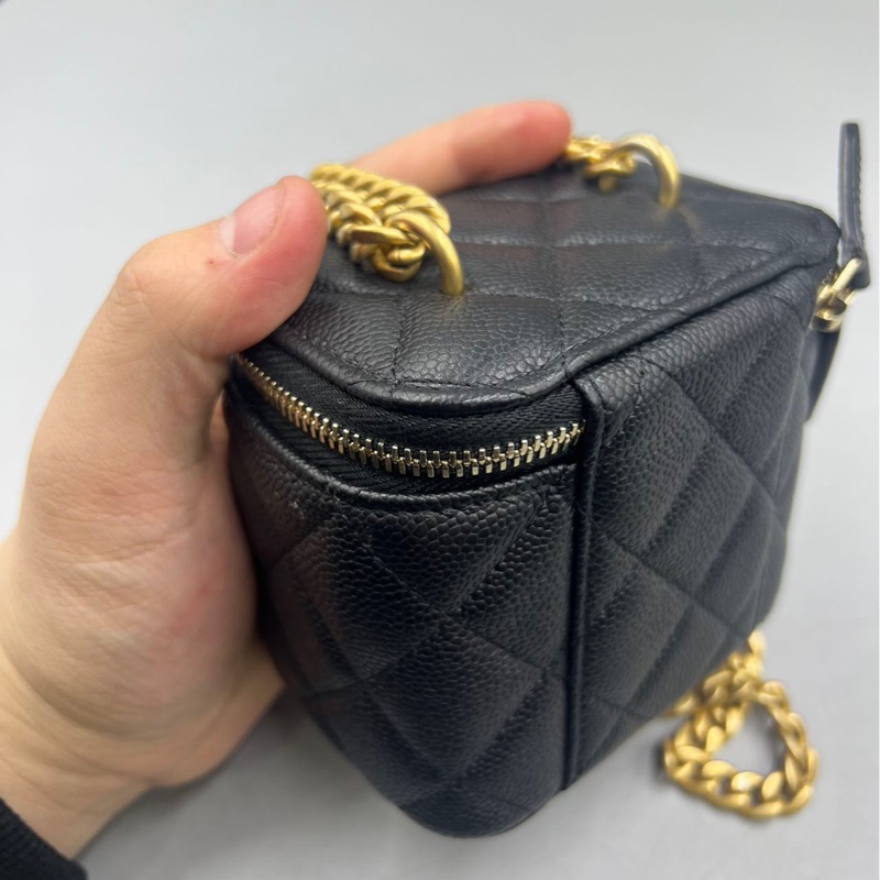 【97新 ✨ 全網最低價！】Chanel香奈兒 黑金 愛心扣 荔枝牛皮 晶片新款（下單前先詢問庫存❗️）-8