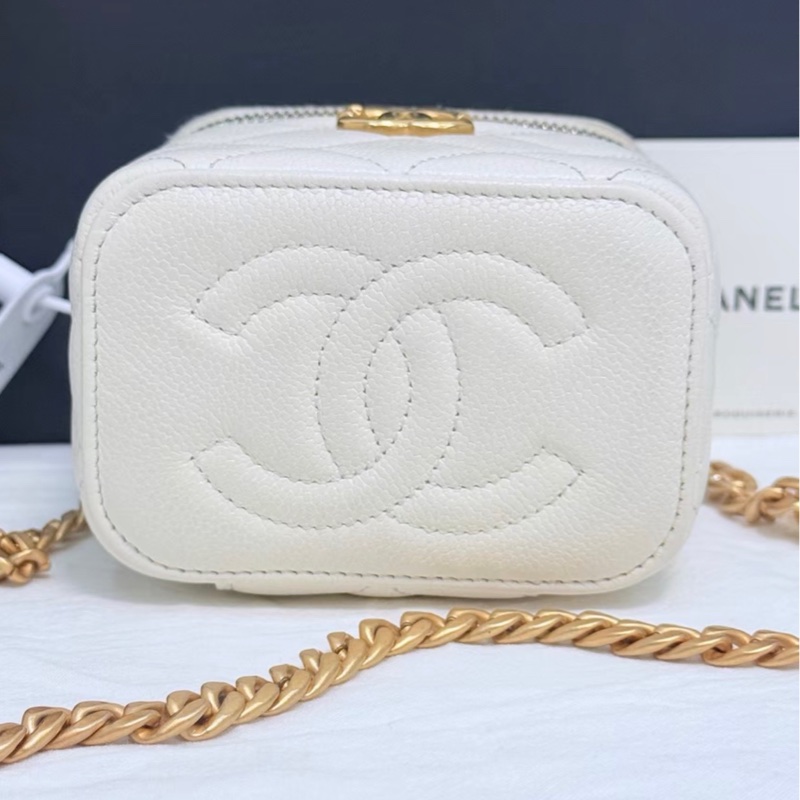 【97新 ✨ 全網最低價！】Chanel香奈兒 白金色 愛心扣 荔枝牛皮 晶片新款（下單前先詢問庫存❗️）-6