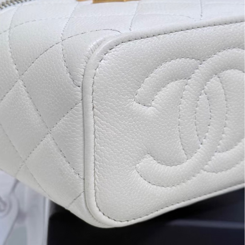 【97新 ✨ 全網最低價！】Chanel香奈兒 白金色 愛心扣 荔枝牛皮 晶片新款（下單前先詢問庫存❗️）-8