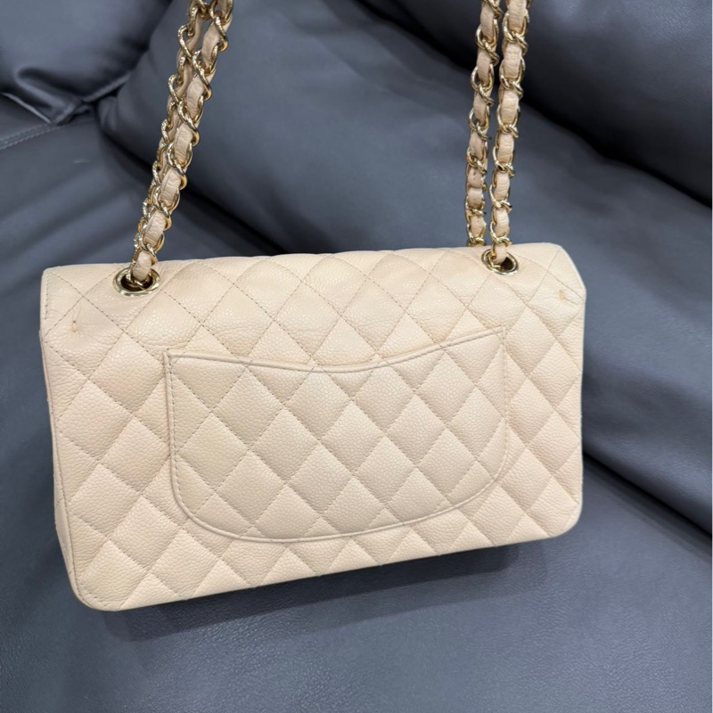 【98新 ✨ 全網最低價！】Chanel香奈兒 CF 奶茶 金扣 牛皮荔枝皮 （下單前先詢問庫存❗️）-3