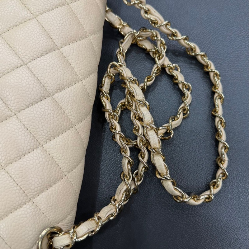 【98新 ✨ 全網最低價！】Chanel香奈兒 CF 奶茶 金扣 牛皮荔枝皮 （下單前先詢問庫存❗️）-24