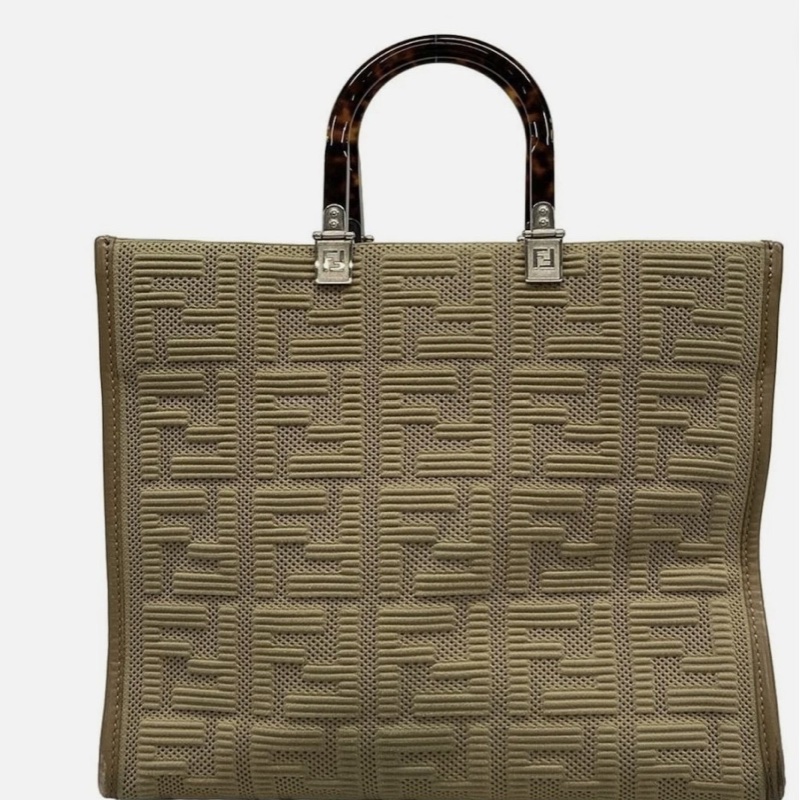 Fendi Sunshine Medium 玳瑁手把 手提肩背2用托特包-1