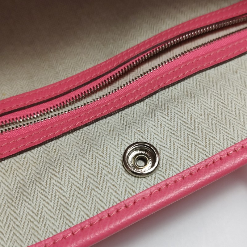 Hermes Garden Party花園包30按扣手提包Epsom牛皮銀扣U5唇膏粉A刻-9