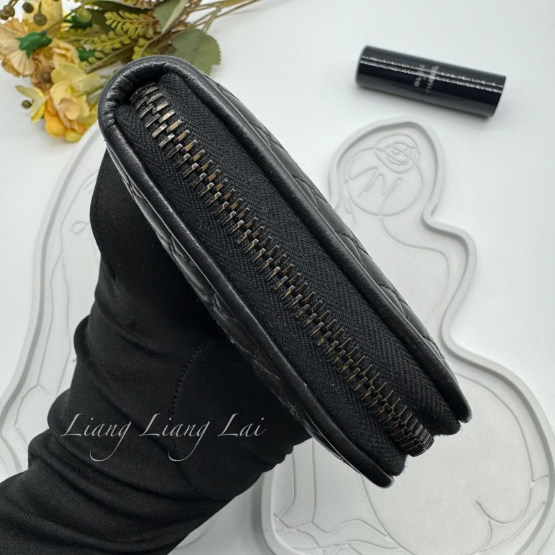 BOTTEGA VENETA BV 經典編織黑色小牛皮拉鍊長夾-20