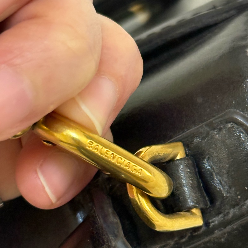 Balenciaga 巴黎世家 光面牛皮 沙漏包XS 黑色-1