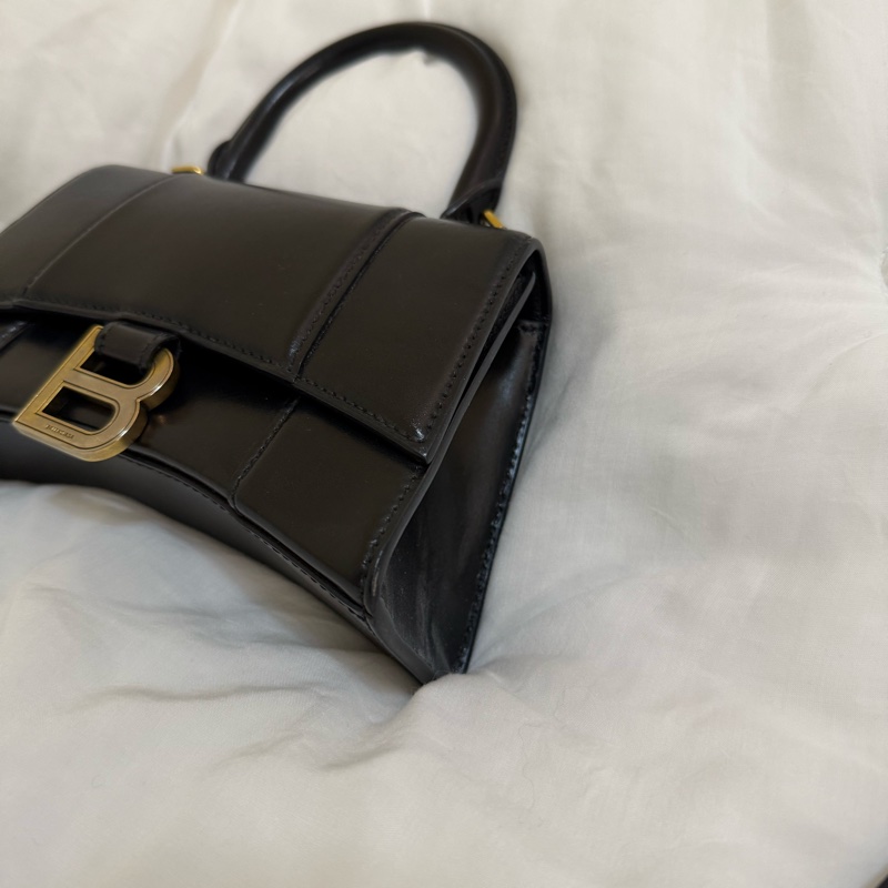 Balenciaga 巴黎世家 光面牛皮 沙漏包XS 黑色-3