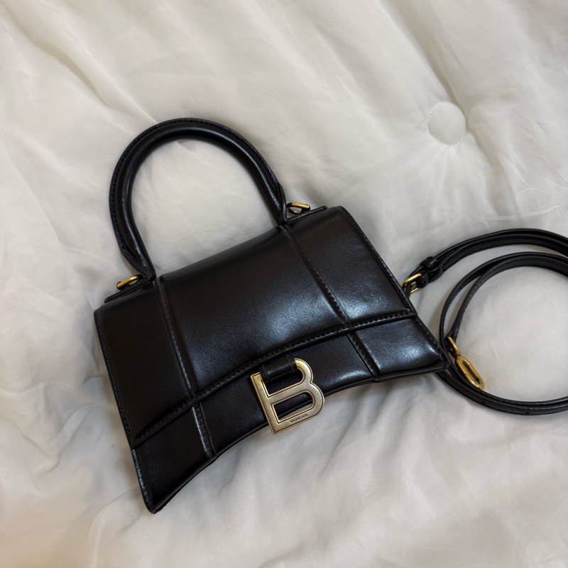 Balenciaga 巴黎世家 光面牛皮 沙漏包XS 黑色-6