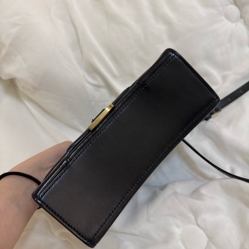 Balenciaga 巴黎世家 光面牛皮 沙漏包XS 黑色-8