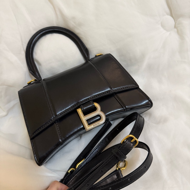 Balenciaga 巴黎世家 光面牛皮 沙漏包XS 黑色-13